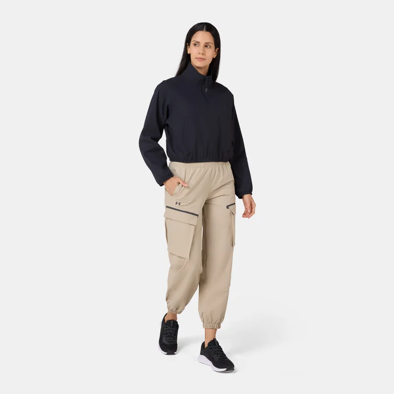 Under Armour Black Women's Unstoppable Woven Training Sweatshirt for Women | Best Price UAE