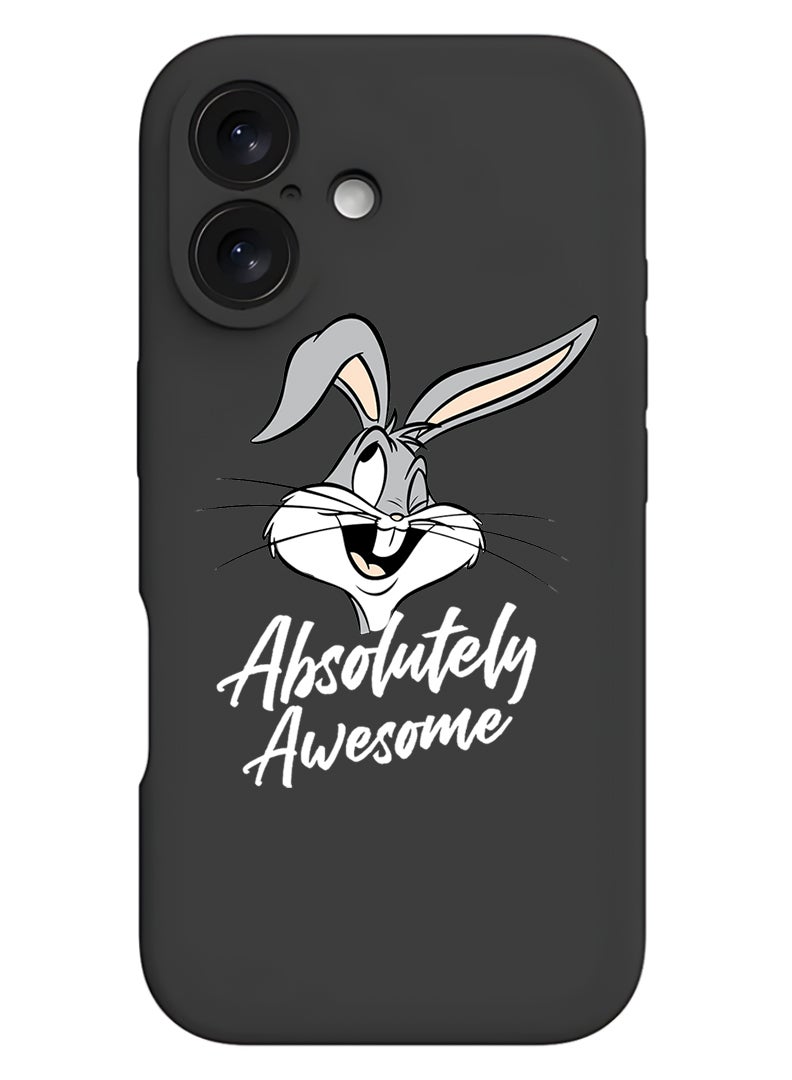 Theodor Protective Slim Fit Case Liquid Silicone Cover with Full Body Protection Anti-Scratch Shockproof Case For Apple iPhone 17 (Black) Absolutely Awesome - White - Image 1