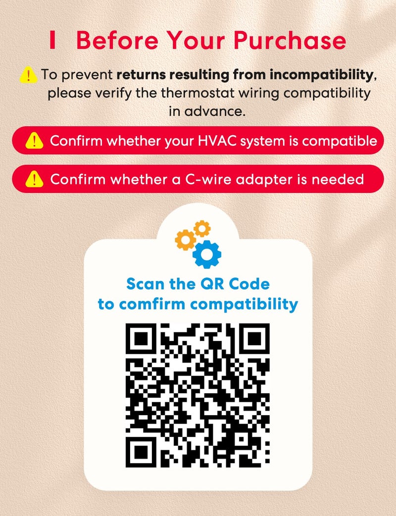 meross Smart Thermostat for Home, WiFi Thermostat Works with Matter, Alexa, Apple Home, Google Assistant, App & Voice Control, 7x24h Scheduling, Energy Saving, C-Wire Required - Image 2