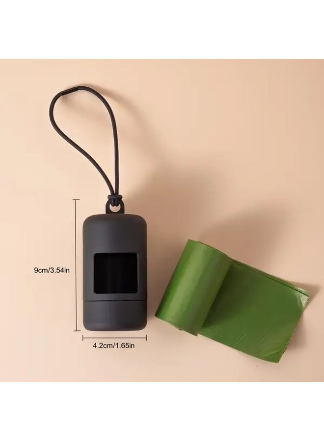 Pink Dog Poop Bag Holder 2 Dispensers With 2 Refill Rolls Leak Proof Portable - Image 3