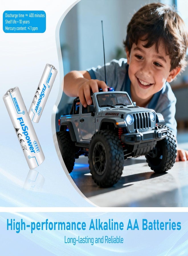 Fuspower Alkaline AA Batteries for Toys: 1.5V Double A Batteries 10 Pack - Ultra Long Lasting Power for Remote Control Mice Keyboard - 10 Years Shelf Life for Emergency Preparedness - Image 2