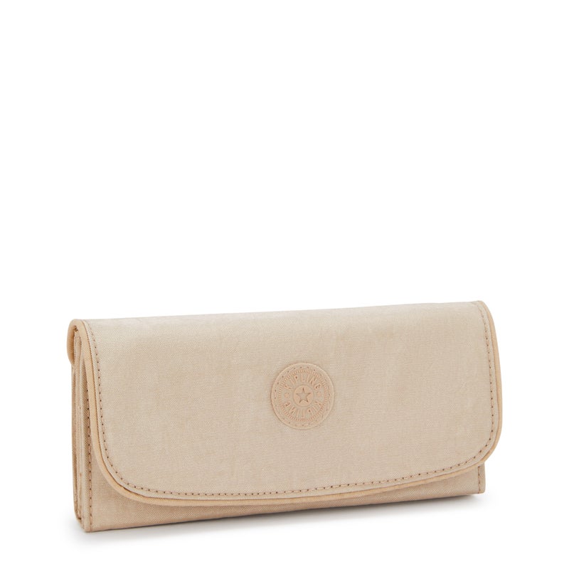 kipling Money Land Sparkled Beige Large Wallet - Image 4