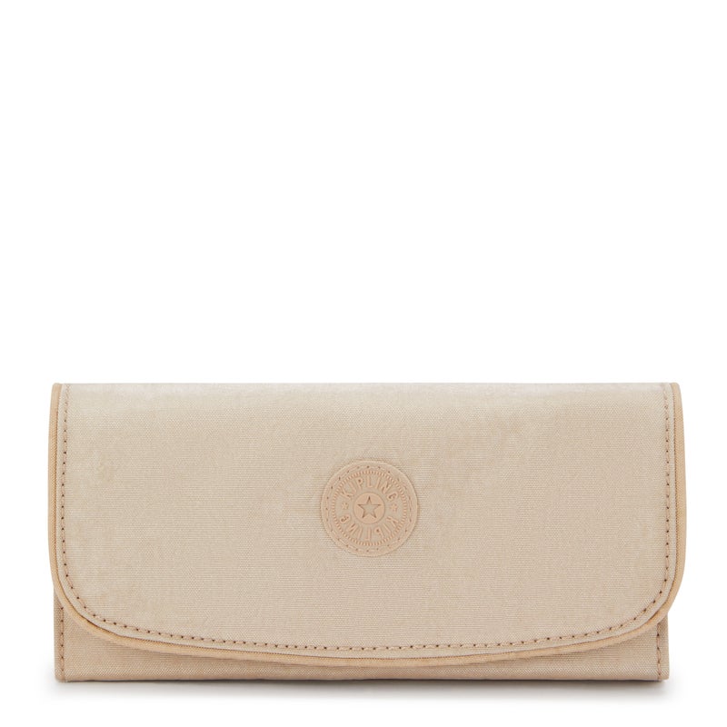 kipling Money Land Sparkled Beige Large Wallet - Image 1