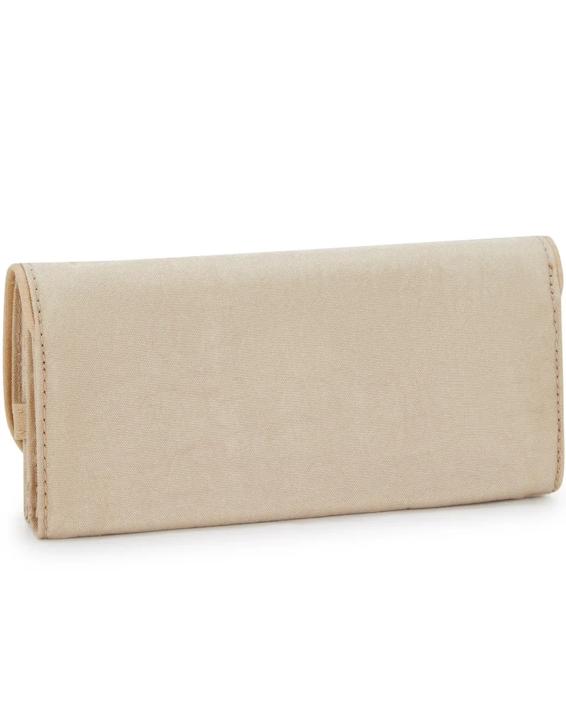 kipling Money Land Large Female Shimmer Snap Wallet - Sparkled Beige