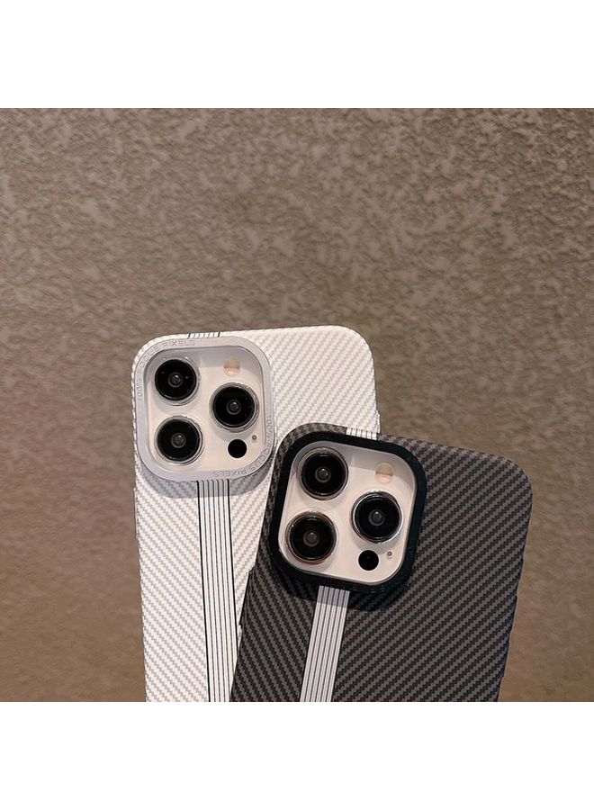 Carbon Fiber Ultra Thin Protective Phone Case For iPhone 15 Pro Mixed Color Large Hole Cover - Image 3