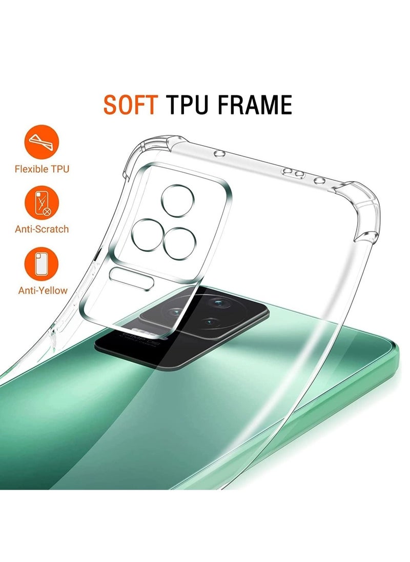 Generic Case for Xiaomi Poco F4 5G, Ultra Transparent Protective Silicone Shockproof Case with Reinforced Corners, Clear Slim Soft TPU Bumper Case  - Image 4