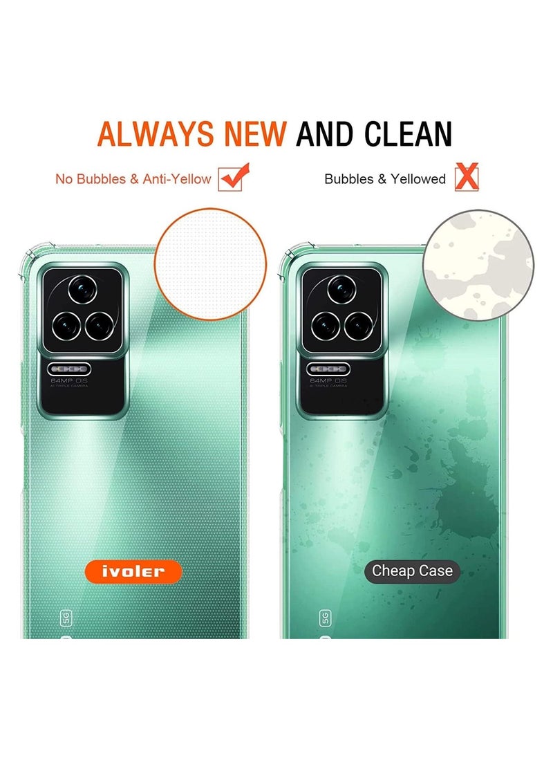 Generic Case for Xiaomi Poco F4 5G, Ultra Transparent Protective Silicone Shockproof Case with Reinforced Corners, Clear Slim Soft TPU Bumper Case  - Image 5