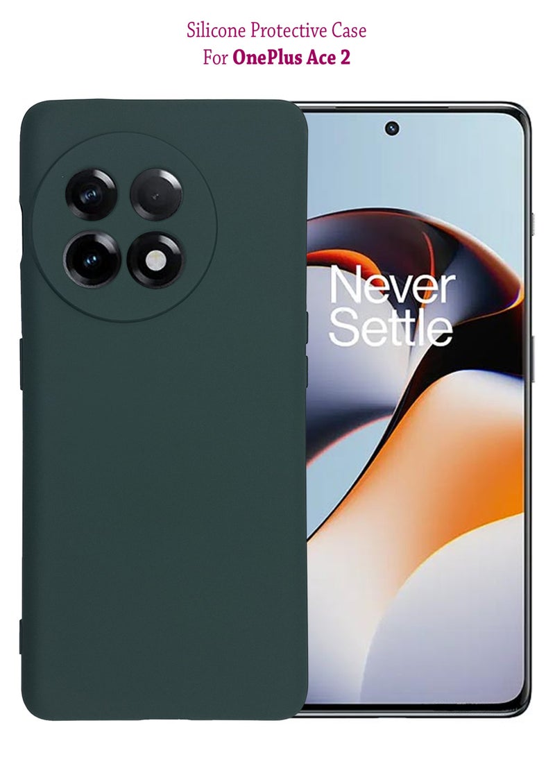 Waldic Silicone Protective Back Case Cover For OnePlus Ace 2 5G - Green - Image 1