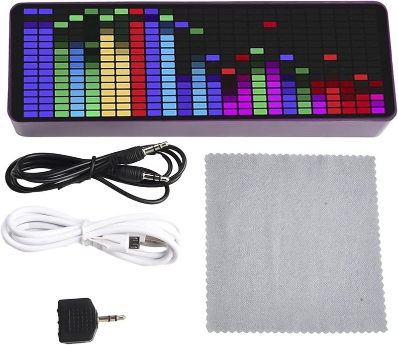 Music Spectrum RGB LED Display 16x24 VU Meter Board USB 5V Powered Audio Level Indicator - Image 2