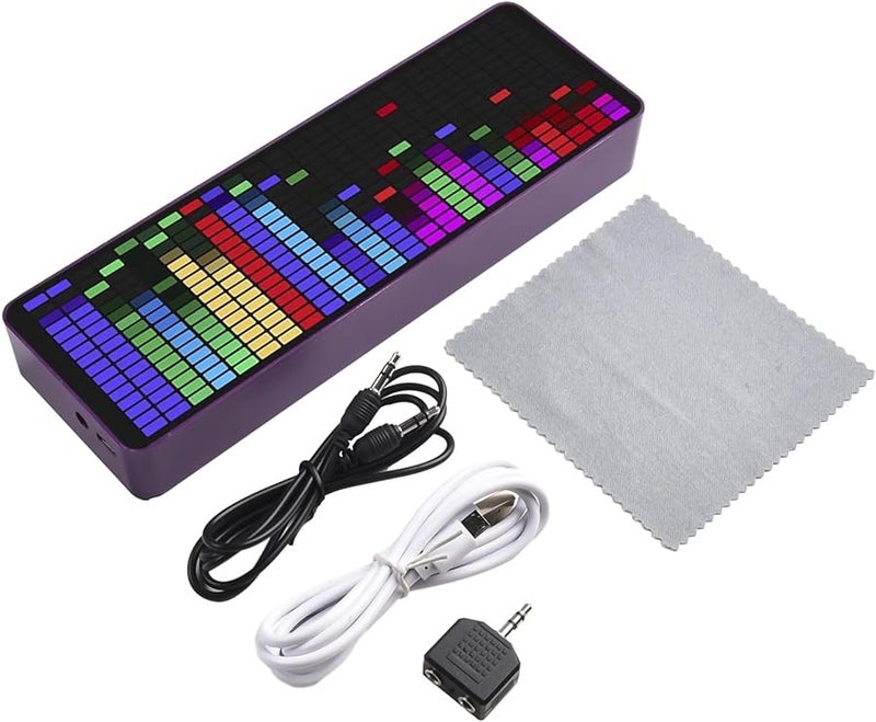 Music Spectrum RGB LED Display 16x24 VU Meter Board USB 5V Powered Audio Level Indicator - Image 5
