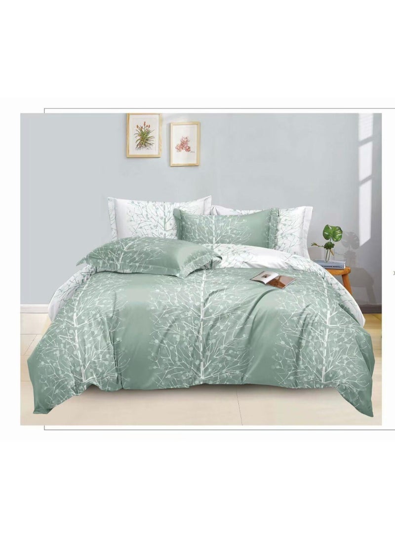 Luxury King 6-Piece Bedding Set –  simple Design, 220x240cm Duvet Cover with Fitted Sheet & 4 Pillowcases