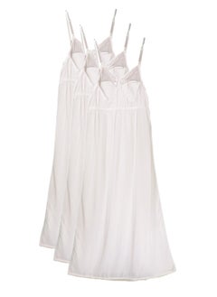 City Rose 3 - Pieces Women Camisole Comfortable dress underwear sleepwear Off White  - Image 1