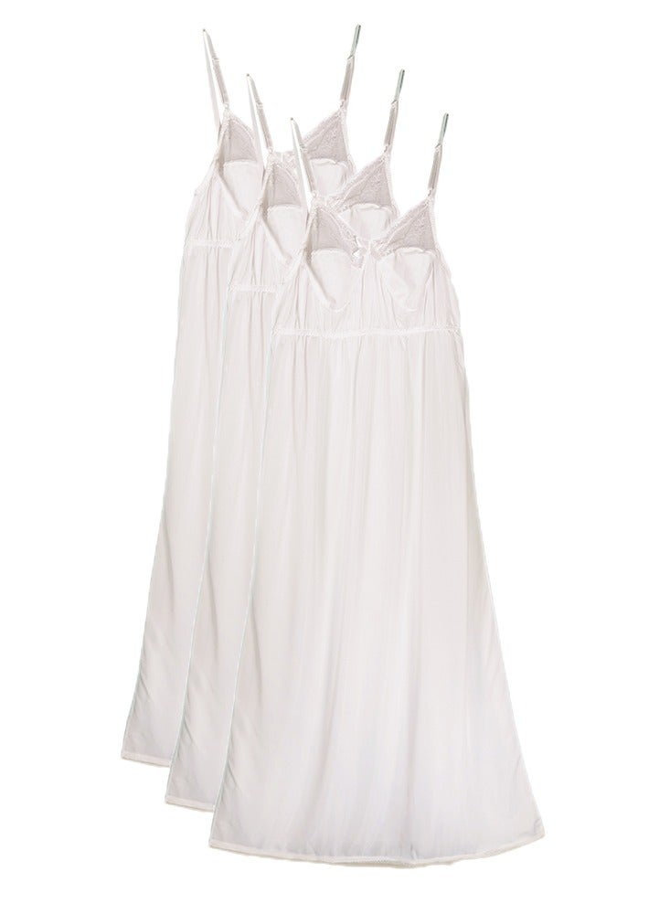 City Rose 3 - Pieces Women Camisole Comfortable dress underwear sleepwear Off White - Image 1