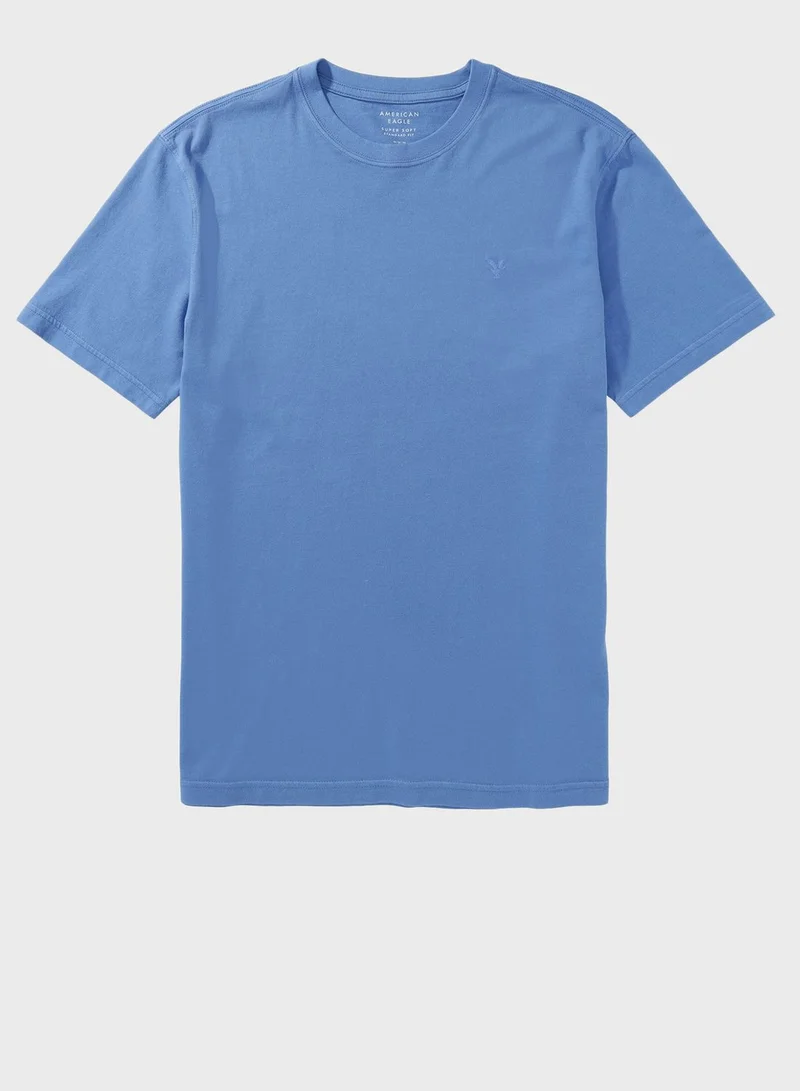 American Eagle Essential Crew Neck Knitted T-Shirt