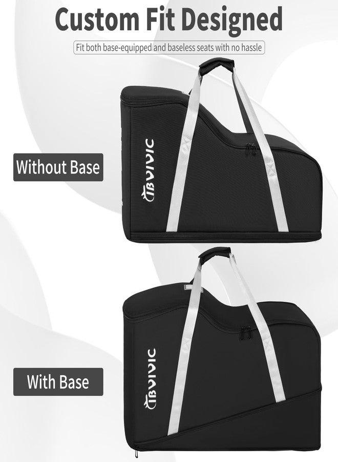 IBVIVIC Car Seat Travel Bag Compatible with UPPAbaby Aria and Mesa, Infant Car Seat Travel Bag Car Seat Cover for Travel (Black) - Image 4