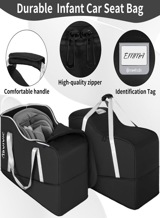IBVIVIC Car Seat Travel Bag Compatible with UPPAbaby Aria and Mesa, Infant Car Seat Travel Bag Car Seat Cover for Travel (Black) - Image 5