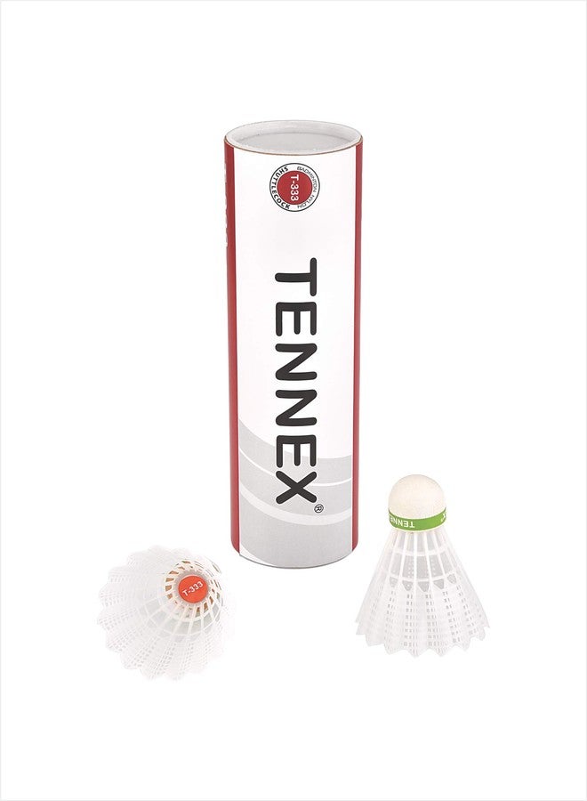 Tennex Nylon Shuttlecock T 333 White Colour 6 pcs - Image 2