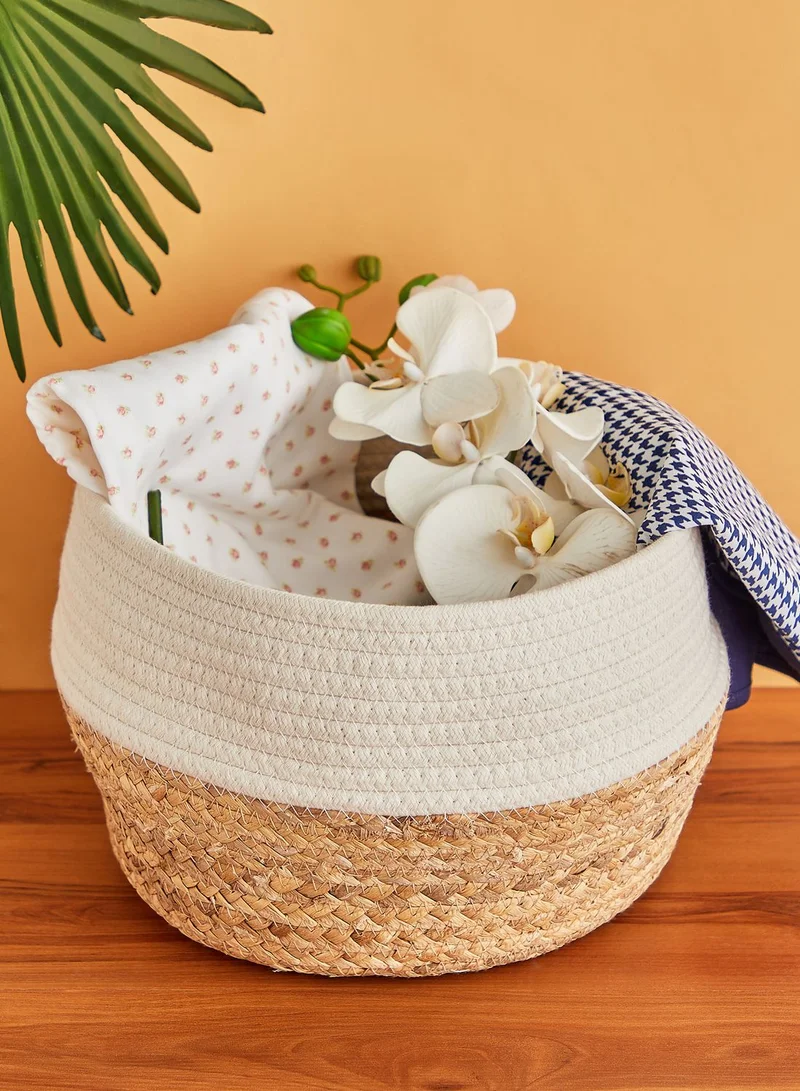 Sass & Belle White Dip Straw Basket