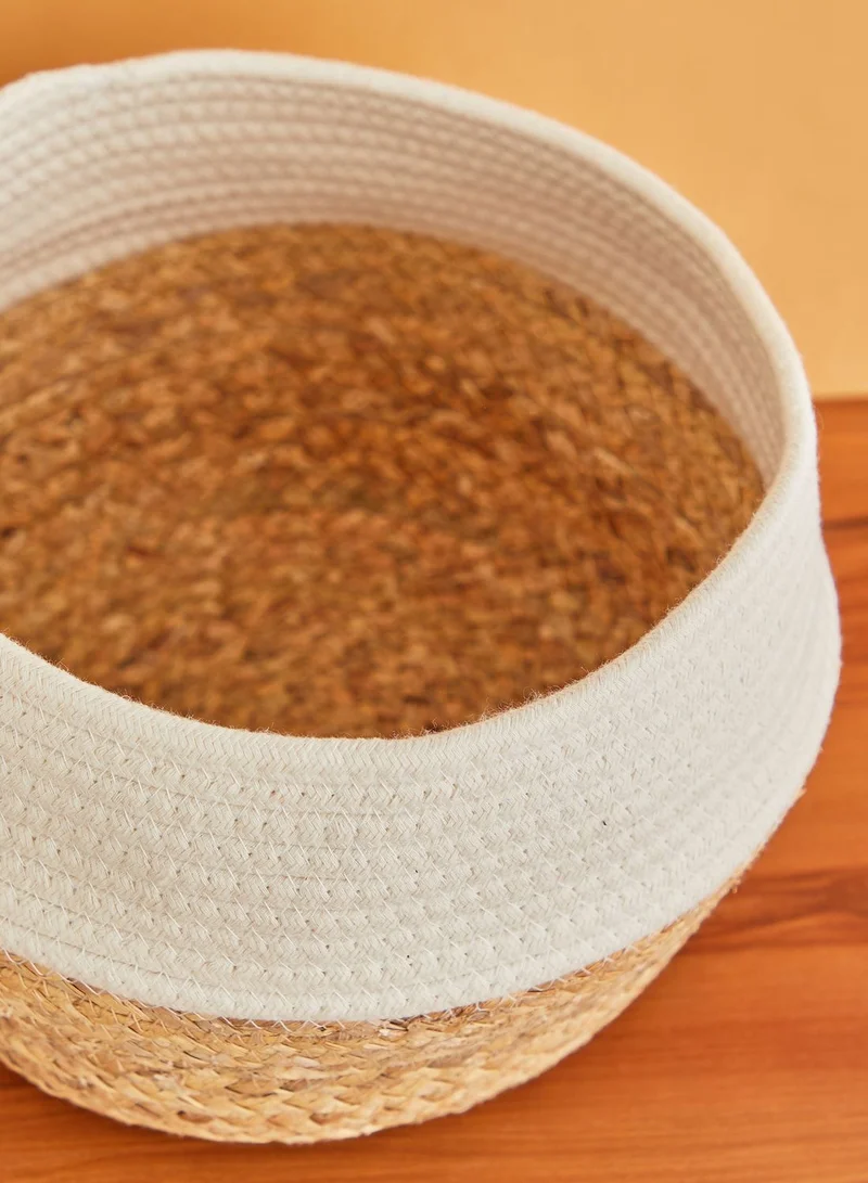 Sass & Belle White Dip Straw Basket