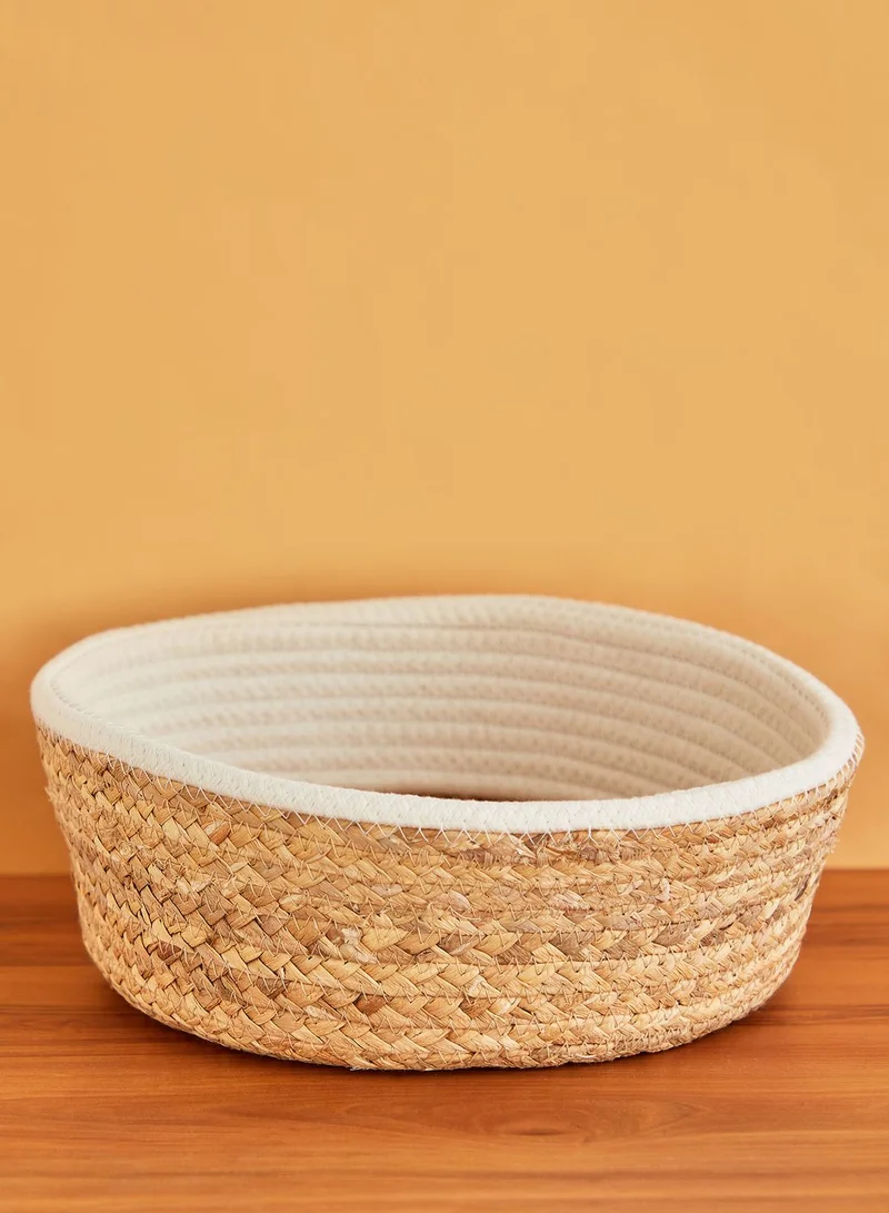 Sass & Belle White Dip Straw Basket