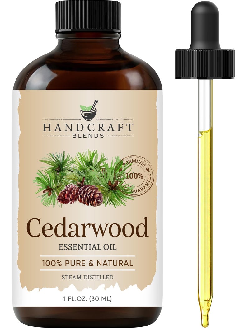 Handcraft Blends Cedarwood Essential Oil – 1 Fl Oz – 100% Pure and Natural – Premium Grade Essential Oil for Diffuser and Aromatherapy, Skin, Massage, Candle and Soap Making Fragrance - Image 1
