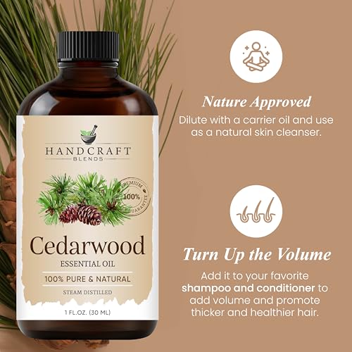 Handcraft Blends Cedarwood Essential Oil – 1 Fl Oz – 100% Pure and Natural – Premium Grade Essential Oil for Diffuser and Aromatherapy, Skin, Massage, Candle and Soap Making Fragrance - Image 4