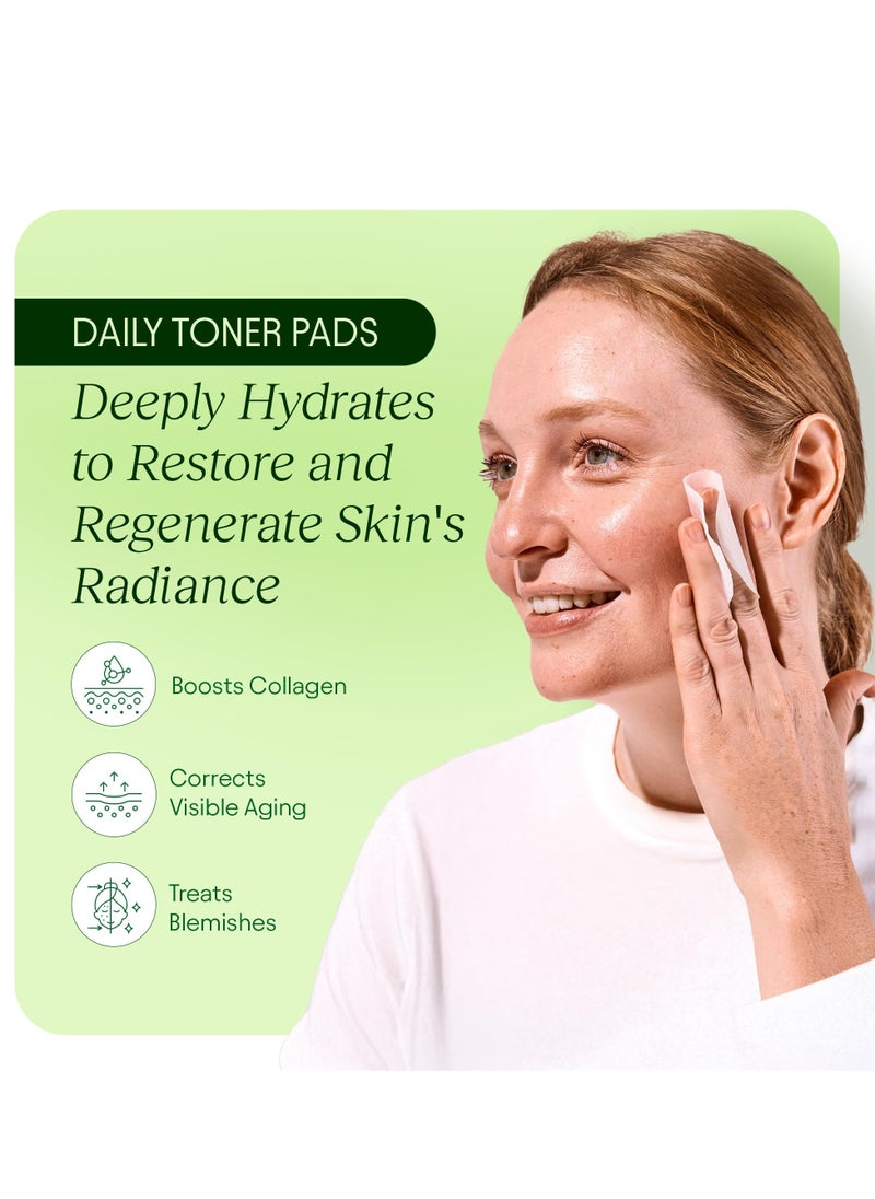 Korean Anti-Aging Toner Pads 100 Count - Dark Spot & Wrinkle Treatment with Snail Mucin, Centella, Niacinamide & Peptides, Hydrating Skincare for Acne Scars & Hyperpigmentation ﻿