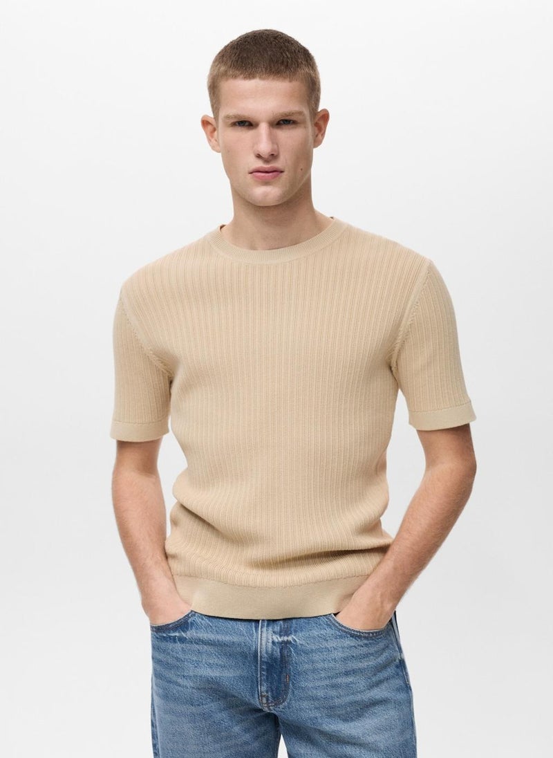 Mango Man Angelo Crew Neck T-Shirt  - Image 1