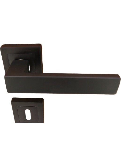 AZM Zigana Matte Black Rosette Door Handle Room  - Image 2