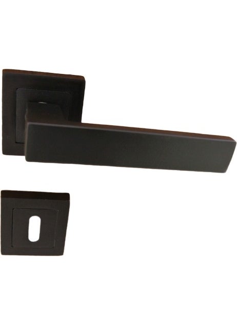 AZM Zigana Matte Black Rosette Door Handle Room  - Image 3