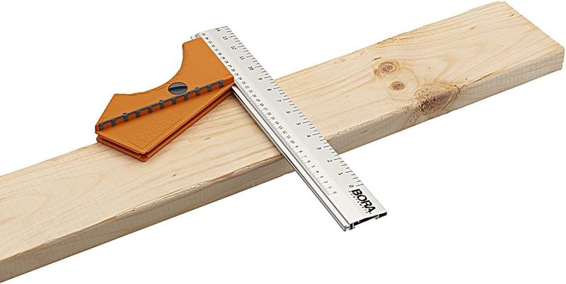 BORA 530416 Quickcut Circular Saw Guide With Rail & Angle Assist, All-In-One Woodworking Tool, Strong Aluminum 16 Inches Long, With A 14-Inch (35.5Cm) Guide Rail - Image 2