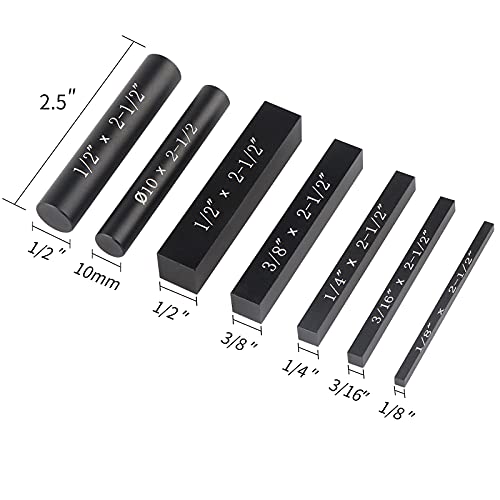 EANOSIC Setup Blocks Height Gauge Set, 7pcs Precision Aluminum Setup Bars for Router and Table Saw Accessories Woodworking Set Up, Bars Include Laser Engraved Size Markings - Image 2