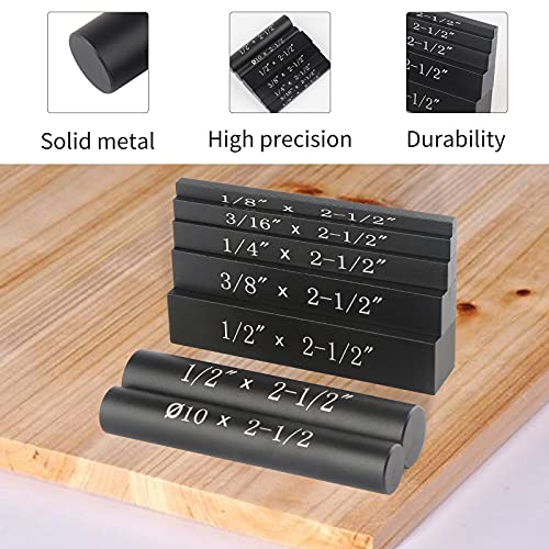 EANOSIC Setup Blocks Height Gauge Set, 7pcs Precision Aluminum Setup Bars for Router and Table Saw Accessories Woodworking Set Up, Bars Include Laser Engraved Size Markings - Image 4