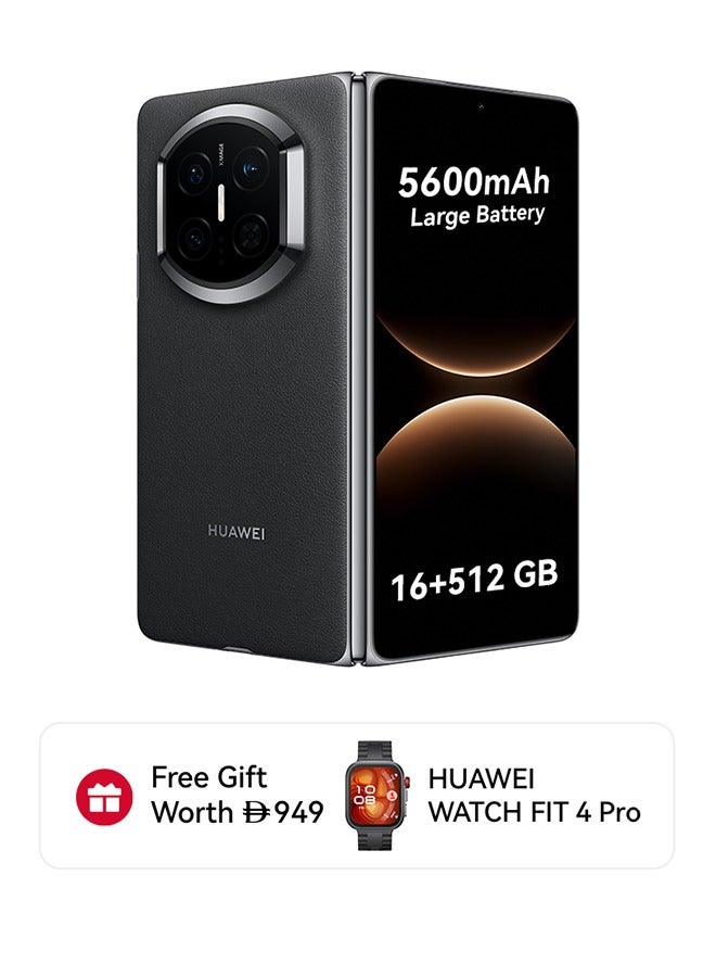HUAWEI Mate X7 Foldable Smartphone Dual SIM 16GB RAM 512GB Black with Free Watch FIT4 PRO - Middle East Version - Image 1