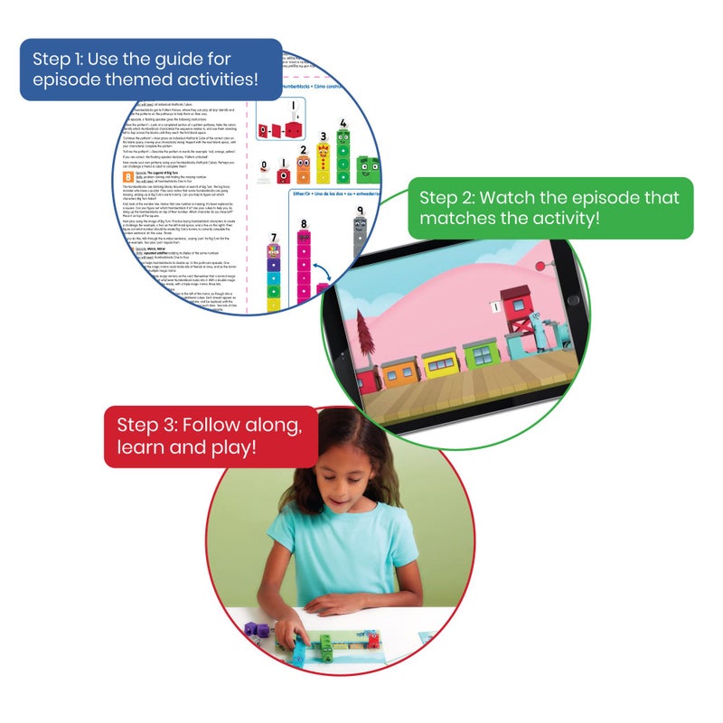 hand2mind hand2mind MathLink Cubes Numberblocks 1-10 Activity Set, 30 Preschool Learning Activities, Counting Blocks, Linking Cubes, Educational Toys for Kids, Number Games, Math Manipulatives Kindergarten  - Image 3