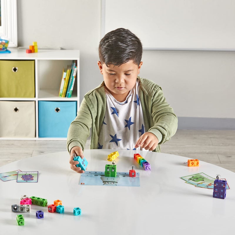 hand2mind hand2mind MathLink Cubes Numberblocks 1-10 Activity Set, 30 Preschool Learning Activities, Counting Blocks, Linking Cubes, Educational Toys for Kids, Number Games, Math Manipulatives Kindergarten  - Image 4