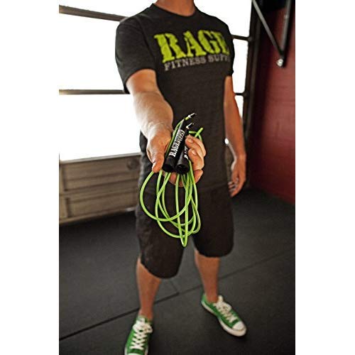 Rage Fitness حبل القفز Rage Fitness R2 - حبل تدريب PVC أخضر مع مقابض تحمل السرعة - Image 5