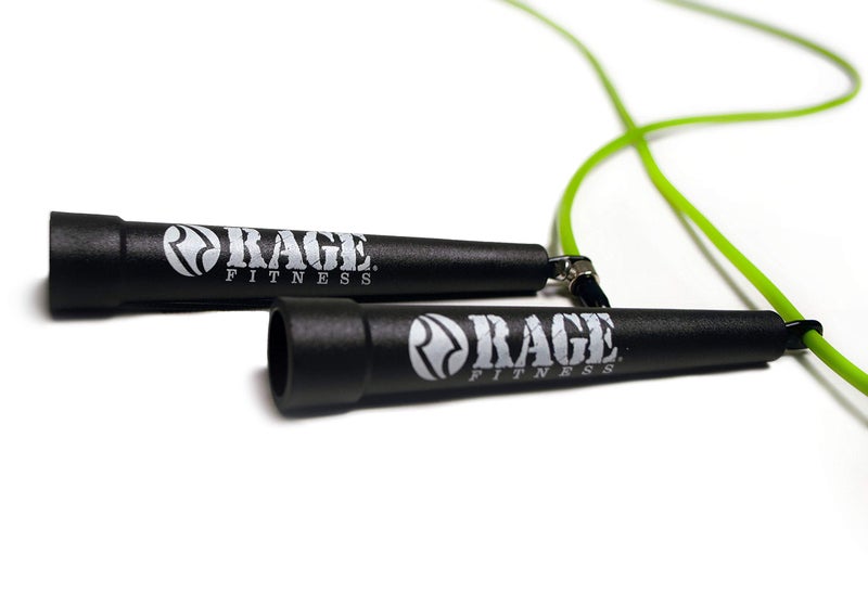 Rage Fitness حبل القفز Rage Fitness R2 - حبل تدريب PVC أخضر مع مقابض تحمل السرعة - Image 3
