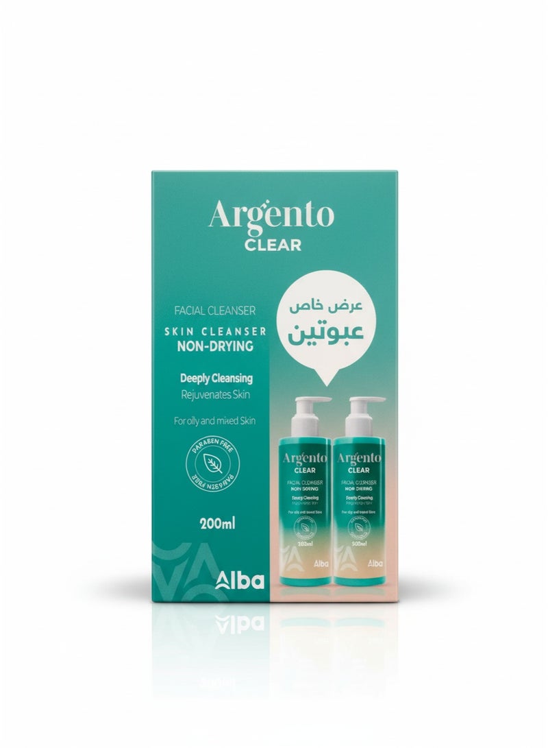 ARGENTO Clear Facial Cleanser 200 ml special offer 2 pcs
