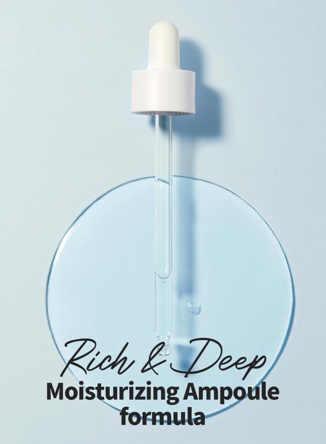 Wellage أمبولة الهيالورونيك الزرقاء الحقيقية 100، العناية بالبشرة الكورية، سيروم حمض الهيالورونيك خالي من العطور مع بانثينول، يام بري، سنتيلا للبشرة الحساسة والجافة مرطب 1.01 أونصة سائلة - Image 5