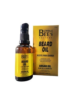 BUMBLE BEE Beard Oil Premium Organic Care For Men With Argan Oil, Olive Oil, And Jojoba Oil For Beards And Mustaches  - Image 1