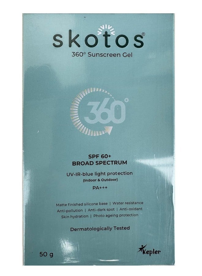 UNIGLOW Sko-tos 360 Block Sunscreen Gel SPF 60+ Broad Spectrum (50gm) Protects From UVA, UVB, BLUE LIGHT, INFRA-RED RADIATION (IR), & ATMOSPHERIC POLLUTANTS - Image 1