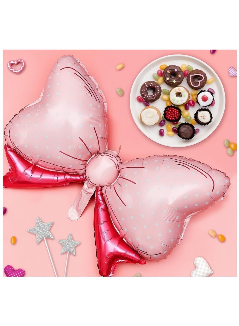 عالم البالونات 111 قطعة من زينة عيد الميلاد على شكل فأر وردي، نقاط وردية وردية اللون لموضوع الفأر ومستلزمات زينة حفلات أعياد الميلاد وحفلات استقبال المولود وحفلات الزفاف - Image 5