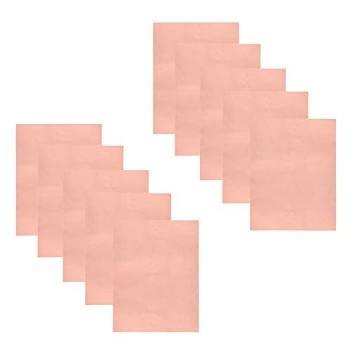 Meideal 10 Pieces Copper Foil Tape with Conductive Adhesive Copper Sheets for Guitar, Arts & Crafts, Paper Circuits, Stained Glass, Electrical Repairs, Grounding, Home Decor (11.8inch x 8.9inch) - Image 1