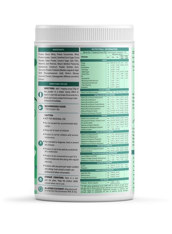 NAKPRO GenZ Protein Powder for Teens (13+), 15g Protein, Double Rich Chocolate - 400g | Vitamins & Minerals, Supports Immunity, Strong Bones & Height - Image 3