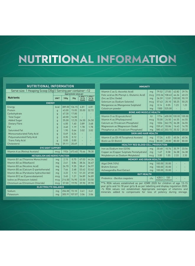 NAKPRO GenZ Protein Powder for Teens (13+), 15g Protein, Double Rich Chocolate - 400g | Vitamins & Minerals, Supports Immunity, Strong Bones & Height - Image 4