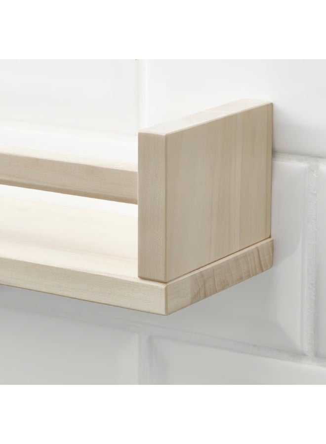 أيكيا منظم رفوف تخزين التوابل من خشب الحور الصلب للثلاجة والفرن، منظمات الثلاجة والتخزين، منظم رفوف التوابل لخزانة المطبخ أو المخزن، تصميم مقاوم للانزلاق للبرطمانات والزجاجات - Image 3