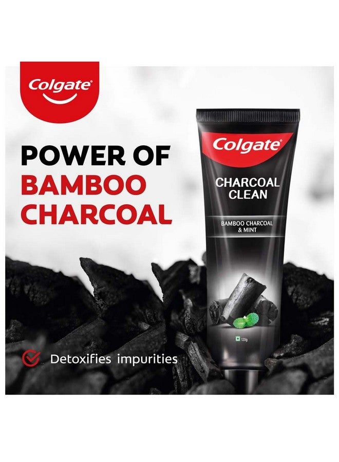 كولجيت مجموعة معجون أسنان جل أسود من الفحم النظيف مكونة من 240 جرام (120 جرام × 2) معجون أسنان عميق التنظيف مع فحم الخيزران والنعناع الشتوي لإزالة البلاك وتجربة الفم المنعشة - Image 4