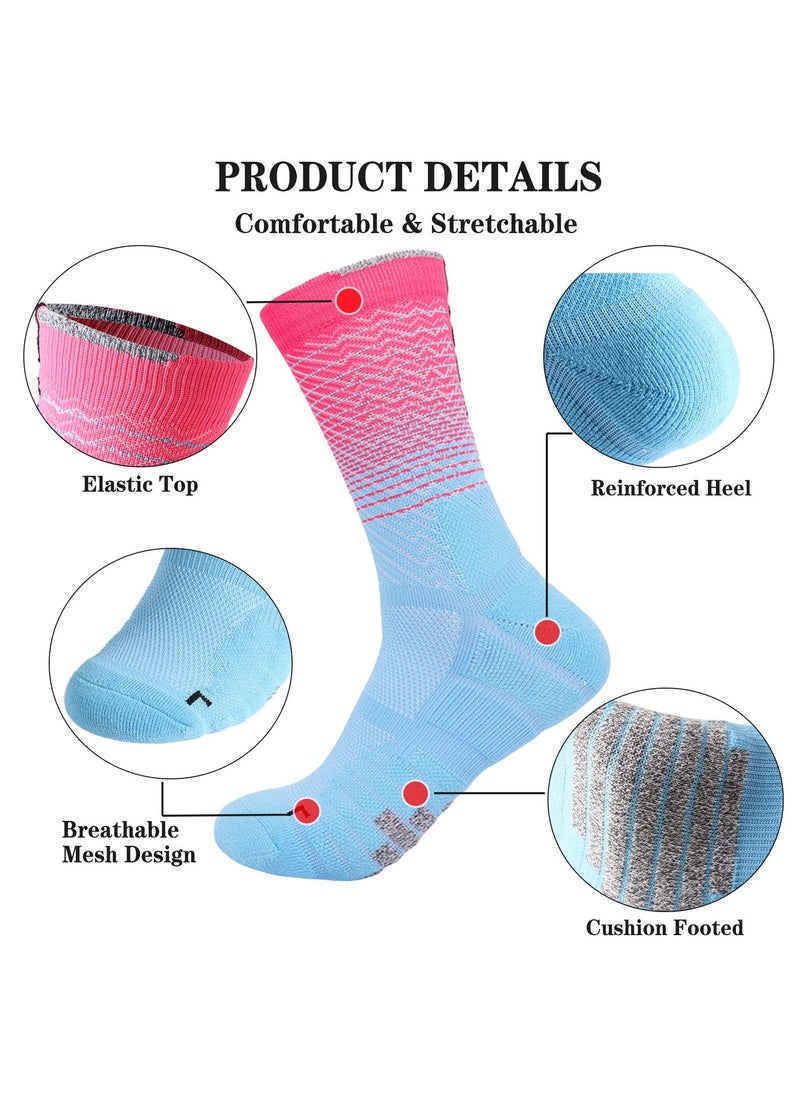 Generic 5 Pairs of Men's Mid-Calf Basketball Socks - Colorful, Trendy, High Elasticity Compression Socks for Outdoor Sports and Team Competitions. Perfect for Soccer and Other Athletic Activities.  - Image 4