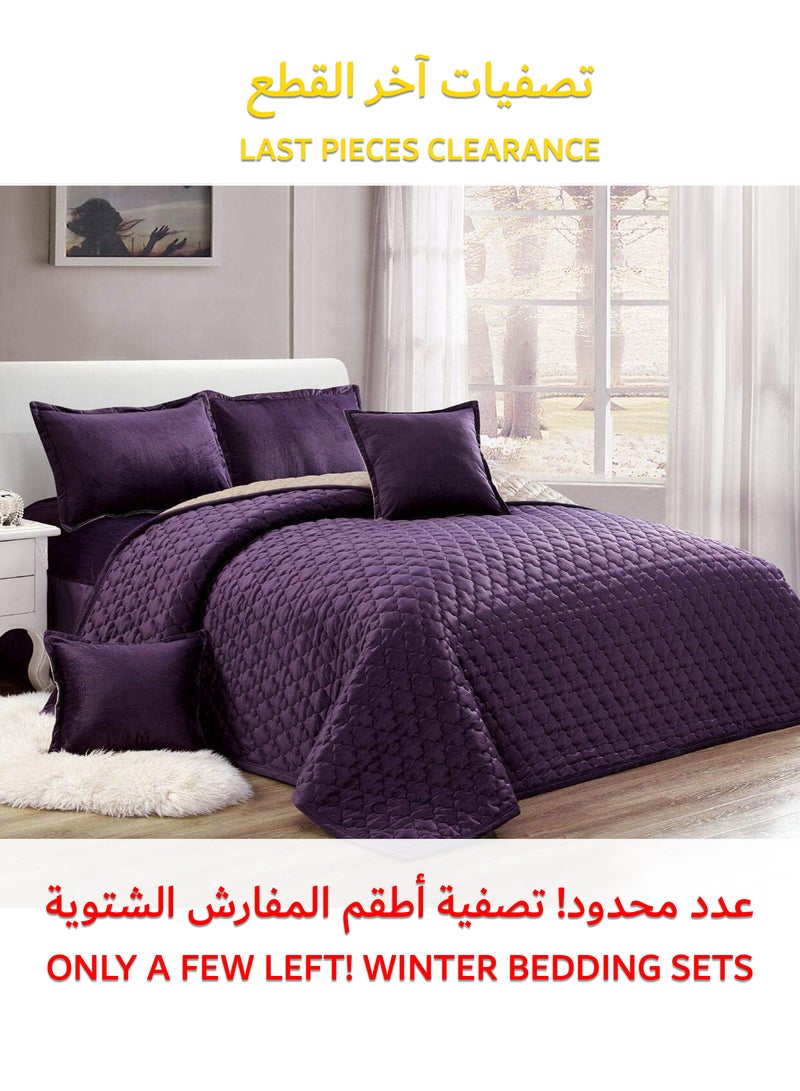 سليب نايت طقم لحاف مخملي ناعم، 6 قطع، مقاس كينج 220×240 سم - Image 1